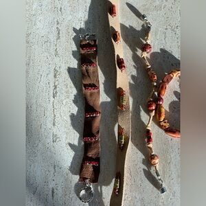 Brown and Tan Beaded Bracelets